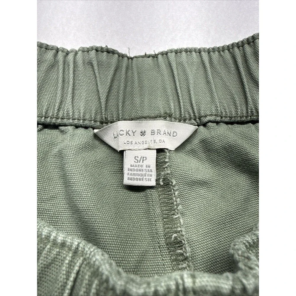 Lucky Brand Olive Green Cargo Shorts Women's Small Pull On Utility Pockets